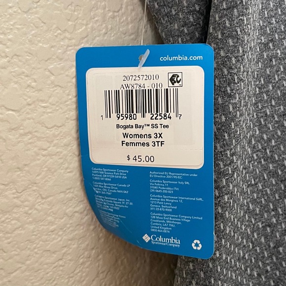 Columbia Shirt Womens 3X Bogata Bay Omni Wick Geometric Athletic Gym Workout - Picture 9 of 10